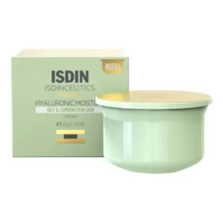 ISDIN Refil Creme Hidratante Anti-Idade para Pele Oleosa Isdinceutics Hyaluronic Moisture Oily Skin - 50g