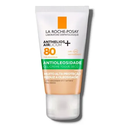 Protetor Solar Facial Antioleosidade com Cor FPS80 Controle da Oleosidade por 12h Reduz Oleosidade e Toque Seco Cor 2.0 Airlicium+ Anthelios La Roche Posay 40g